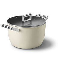 Кастрюля с/кр 26см Smeg кремовая Стиль 50-х гг