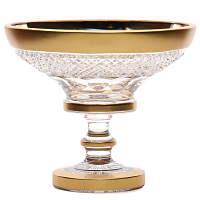 Конфетница 15см н/н хрусталь с золотом Фелиция Crystal HeArt