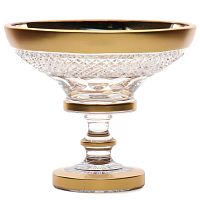 Конфетница 15см н/н хрусталь с золотом Фелиция Crystal HeArt