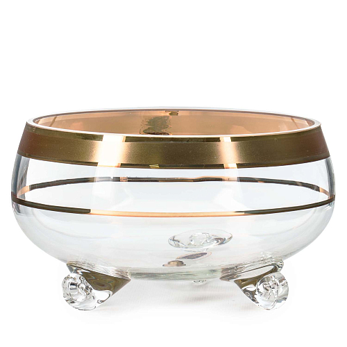 Тройножка 20см Матовая полоса золото