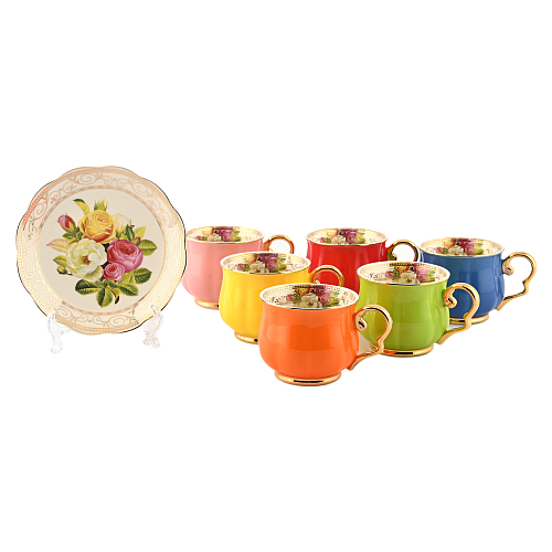 Набор чайных пар 6шт 250мл Радуга Royal Classics Набор чайных пар 6шт 250мл Радуга Royal Classics