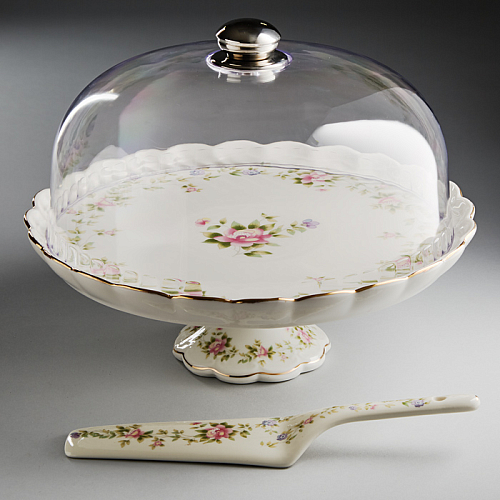 Тортница с крышкой и лопаткой 29см Розмари