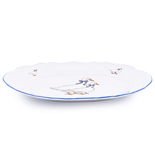 Блюдо овальное 32см Офелия Гуси Мам Декор Carlsbad