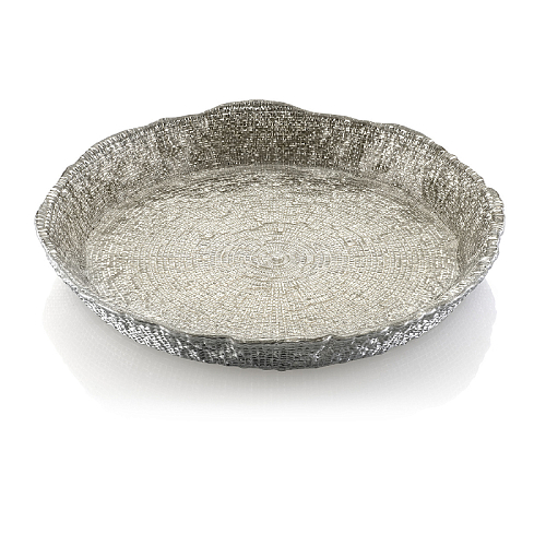 Поднос круглый 32см Diamante Sand IVV