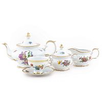 Сервиз чайный 6пер 15пр Мейсенский букет Queen's Crown