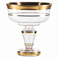 Конфетница 20см Матовая полоса золото Star Crystal