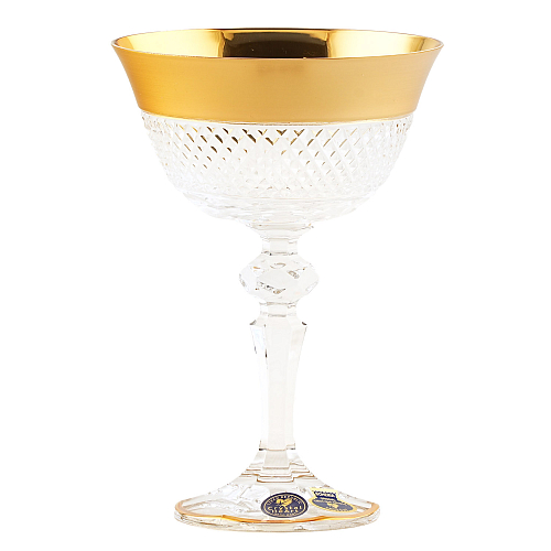 Набор креманок 180мл 2шт хрусталь с золотом Филиция Crystal HeArt