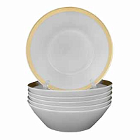 Набор салатников 19см 6шт Constanza Creme Gold 3064 Falkenporzellan