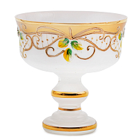 Конфетница 13см золото белый фон Star Crystal 