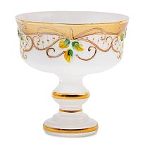 Конфетница 13см золото белый фон Star Crystal 