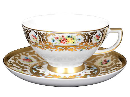 Набор чайных пар 6шт Vienna Creme Gold
