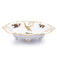 Фруктовница барбарина 24см Мейсенский букет Queen's Crown
