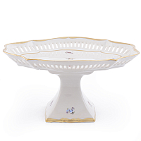 Конфетница 27см с прорезями на ножке Мейсенский цветок Слоновая кость Аристократ 