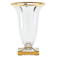 Ваза 29см на ножке Magma Матовое золото AS Crystal