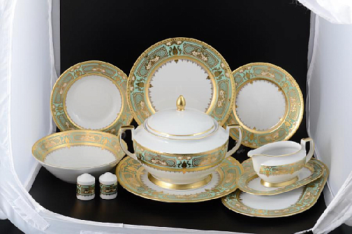 Сервиз столовый 6пер 27пр Donna Green Gold Falkenporzellan Сервиз столовый 6пер 27пр Donna Green Gold Falkenporzellan
