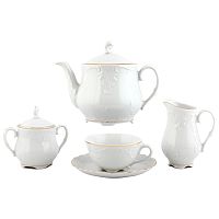 Сервиз чайный 6пер 15пр Repast Rococo Золотая полоса 