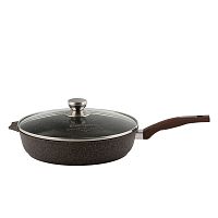 Сковорода 30см со стекл. крышкой Premium mokko Мечта