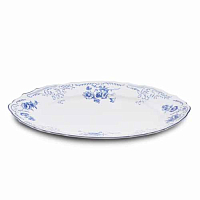 Блюдо овальное 34см Синие розы (3шт кор) Bernadotte