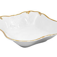 Салатник квадратный 24см 1шт Глянец Слоновая кость Roman Gebis