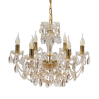 Люстра 6 рожковая золотые плафоны 4050