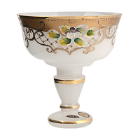 Конфетница 13см золото белый фон Star Crystal 