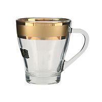 Набор кружек 270мл 6шт Матовое золото AS Crystal