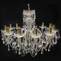 Люстра 12 рожковая золотые плафоны 4050