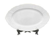 Блюдо овальное 34см 1шт Белый узор слоновая кость Bernadotte