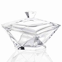 Конфетница 16см с крышкой 1шт Origami Crystalite Bohemia