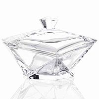 Конфетница 16см с крышкой 1шт Origami Crystalite Bohemia