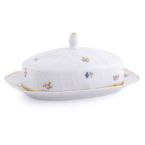 Масленка 1шт Мелкие цветы Широкая кайма