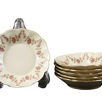 Набор розеток 11см 6шт Соната Цветочная Слоновая кость Leander