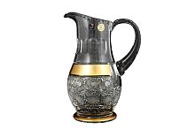 Графин 1.3л 1шт хрусталь с золотом Снежинка Crystal HeArt