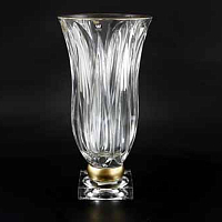 Ваза 35см на ножке Flame Матовое золото AS Crystal 