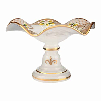 Конфетница 18см золото белый фон Star Crystal 