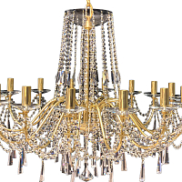 Люстра 16 рожковая золотые плафоны 7030