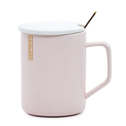 Кружка 400мл с крышкой в под.уп Lenardi