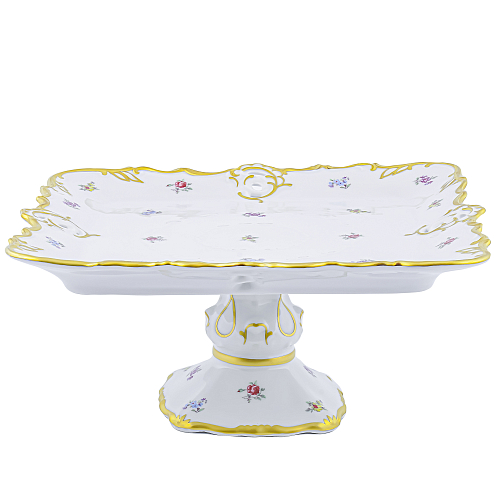 Поднос квадратный 32см н/н Мейсенский цветок Queen's Crown