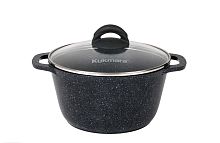 Кастрюля 4,5л с крышкой Granit black Кукмара