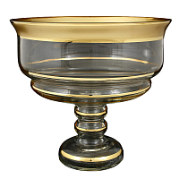 Фруктовница 30см Матовое полоса золото Star Crystal