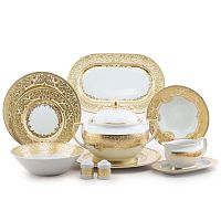 Сервиз столовый 6пер 26пр с супником Natalia Creme Gold Falkenporzellan