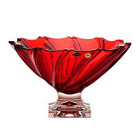 Фруктовница 31см на ножке Ponti Red Bohemia Treasury