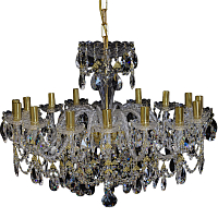 Люстра 16 рожковая золотые плафоны 4050