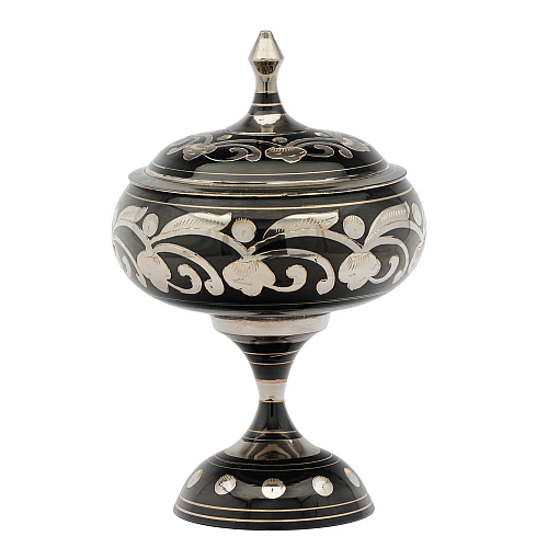 Шкатулка на ножке 13см Steel nickle