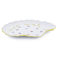 Поднос ракушка Мейсенский цветок Queen's Crown