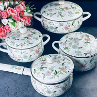 Набор эмал посуды из 8 пр в под.уп. Magnolia Lenardi