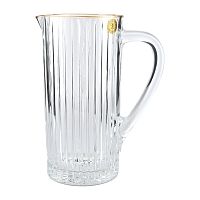 Кувшин 1,2л 1шт Timeless золотая полоса RCR Nano Glass