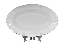 Селедочница 24см Белый узор слоновая кость Bernadotte