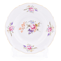 Набор тарелок 22,5см глубоких 6шт Repast Мейсенский букет