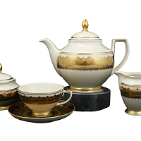 Сервиз чайный 6пер 15пр Agadir Braun Gold Falkenporzellan